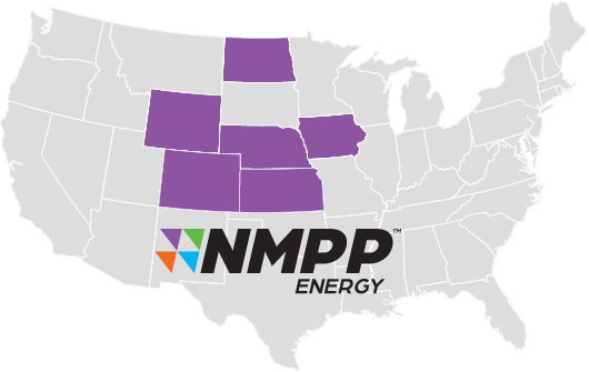 usa map showing nmpp energy footprint