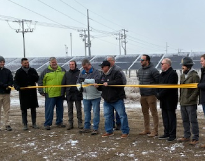 Fort Morgan solar ribbon cutting