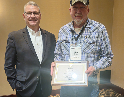 Alliance's Kirby Bridge receives service award
