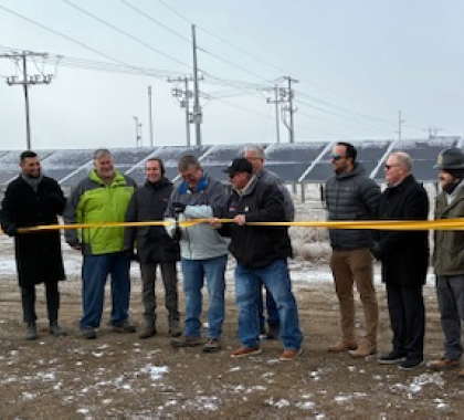 Fort Morgan solar ribbon cutting