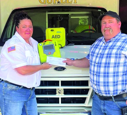 Gurley Fire Department receives AED device