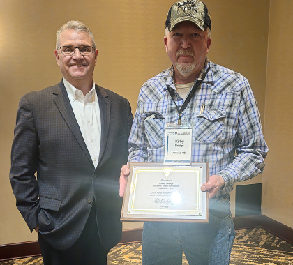 Alliance's Kirby Bridge receives service award